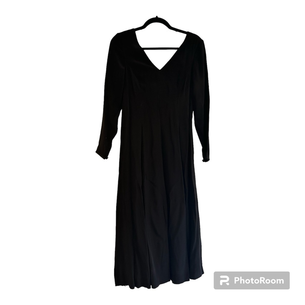 Giorgio Armani Le Collezioni Long Sleeve Vintage Black Dress Goth Witchy 6